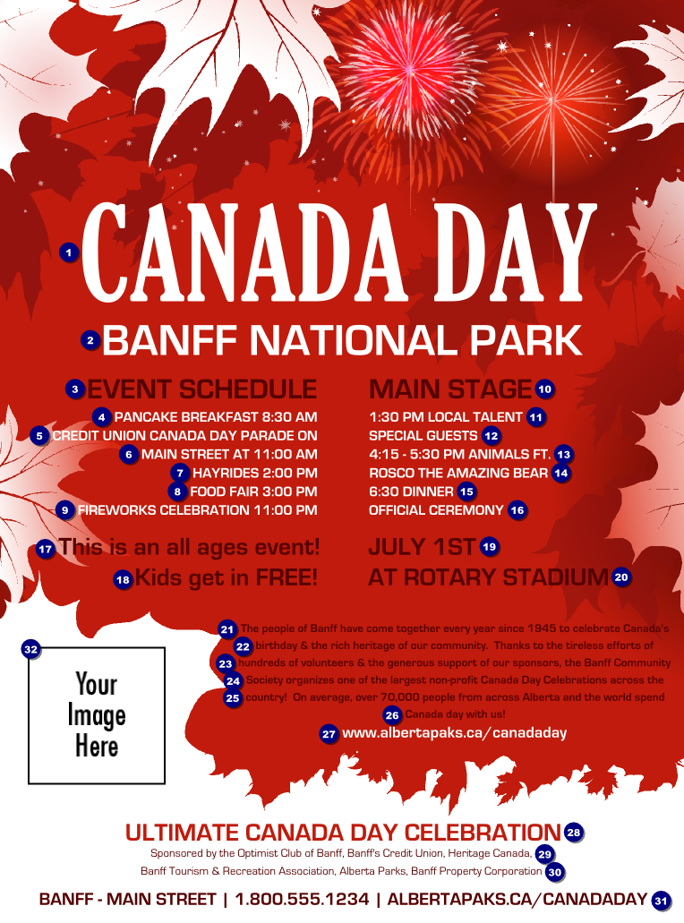 Canada Day Flyer  Canada Ticket Printing