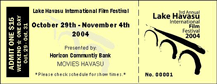 International Film Festival Event Ticket